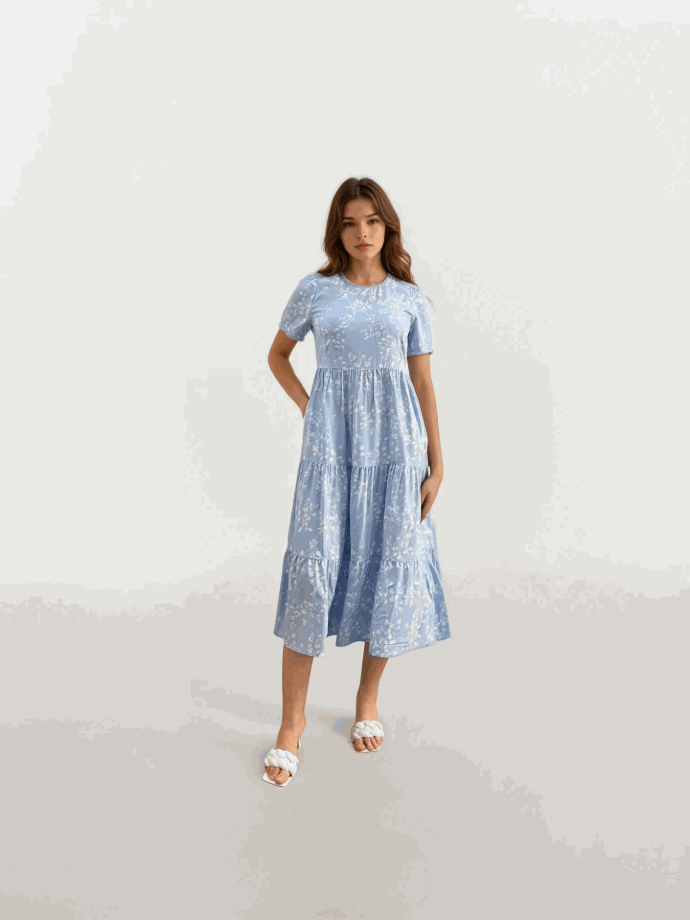 Сукня триярусна короткий рукав