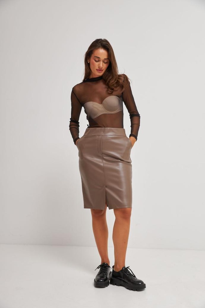 Fustă din piele ecologică