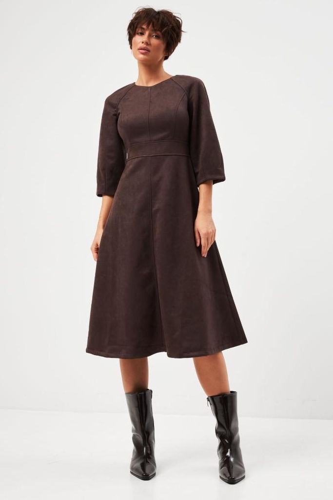 Rochie din piele întoarsă