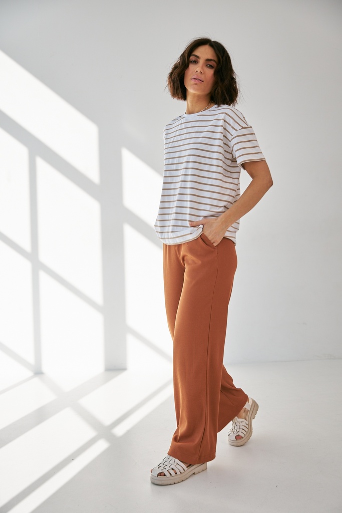 Tricou oversize cu dungi 